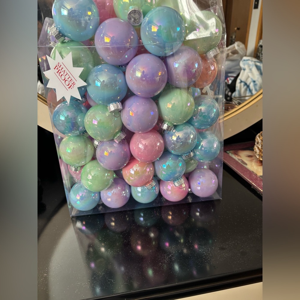 Hobby Lobby Iridescent Pastel Ornament Collection